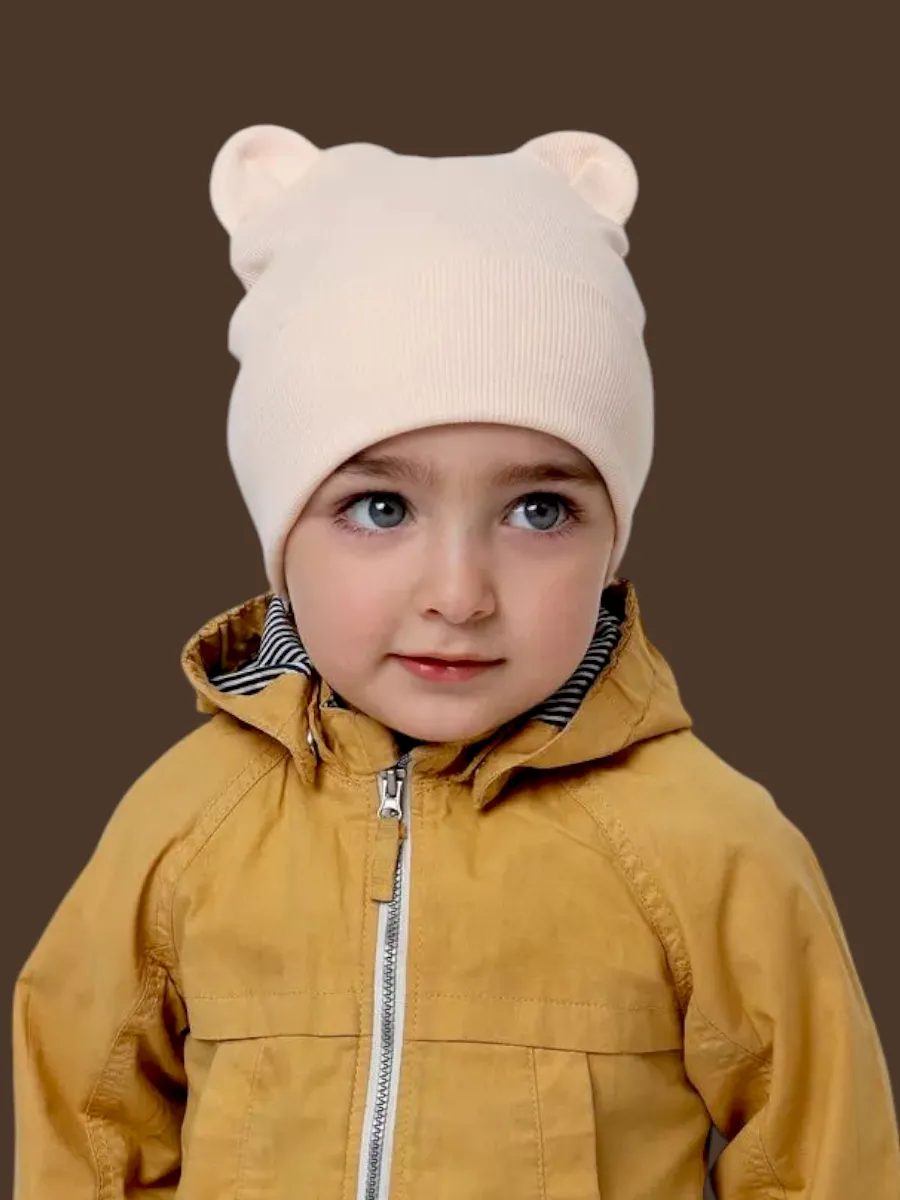 Шапка с ушками тонкая весна